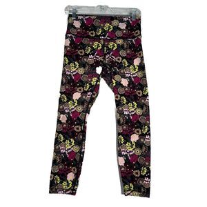 Lululemon Pants Womens 8 Wunder Under Crop Fluorolace Multi‎ Workout Athleisure